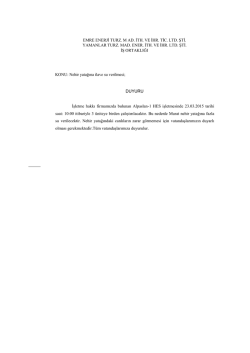 emre enerji turz. m ad. ith. ve ihr. tic. ltd. şti. yamanlar turz. mad. ener