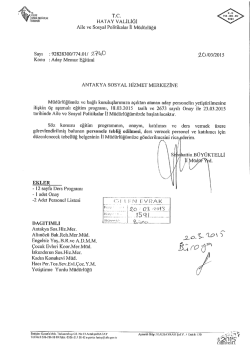 indir >> yazı - Hatay Aile ve Sosyal Politikalar İl M&uuml;d&uuml;rl&uuml;ğ&uuml;