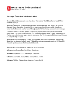 Hacettepe &Uuml;niversitesi`nde Futbol Ş&ouml;leni