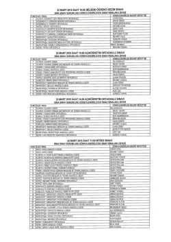 22.03.2015 a&ccedil;ık&ouml;ğretim ortaokulu sınavı bina sınav sorumlusu
