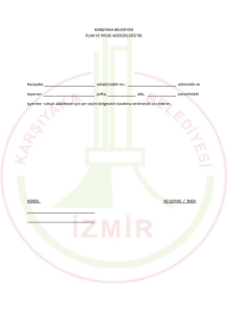 KARŞIYAKA BELEDİYESİ PLAN VE PROJE M&Uuml;D&Uuml;RL&Uuml;Ğ&Uuml;`NE
