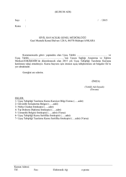 Kurumsal Başvuru Dilek&ccedil;esi &Ouml;rneği