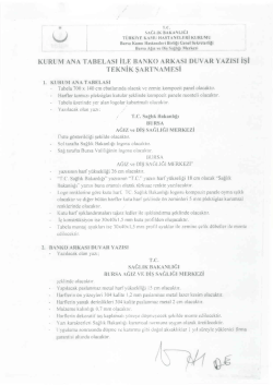 Ihaleler/KURUM ANA TABELASI İLE BANKO ARKASI YAZI YAZIM