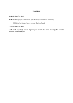 PROGRAM 10:00-10:30 Coffee Break 10:30