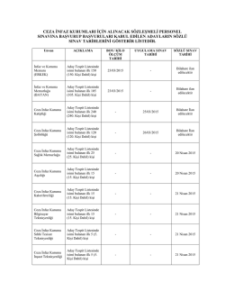 S&ouml;zl&uuml; Sınav Tarihlerine ilişkin liste