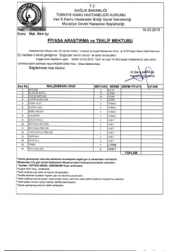 16 kalem inşaat ve hırdavat malzemesi alımı