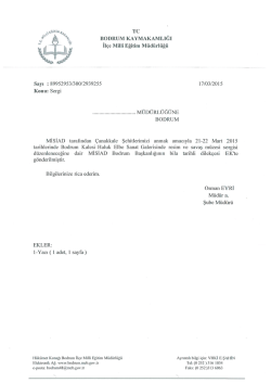 Tc BODRUM KAYMAKAMLIĞI İl&ccedil;e M&uuml;ıi Eğitim M&uuml;d&uuml;rl&uuml;ğ&uuml;