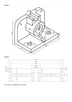 &Ccedil;izim 1 &Ccedil;izim 2 Not: K&ouml;şe Yuvarlatmaları 3 mm (R3)