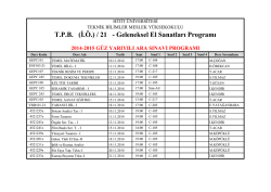 El Sanatları - Meslek Y&uuml;ksekokulu