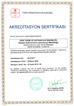 akredıtasyon ser丁ıfıkası