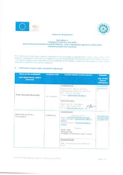 Page 1 Erasmus+ Programme Key Action 1 Mobility for learners and