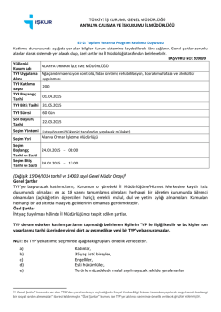 Değişik: 15/04/2014 tarihli