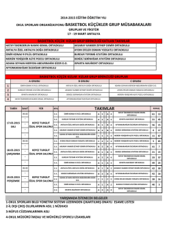 İLETİŞİM BİLGİLERİ - Antalya Gen&ccedil;lik ve Spor İl M&uuml;d&uuml;rl&uuml;ğ&uuml;