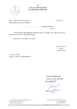 &Ouml;ğretim Programı Dağıtımı - Kula İl&ccedil;e Milli Eğitim M&uuml;d&uuml;rl&uuml;ğ&uuml;