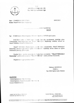 Maarif M&uuml;fetişleri Başkanlığı 18.03.2015 15:18