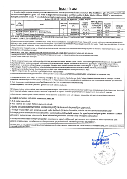 İHALE iLANı - Y&uuml;reğir İl&ccedil;e Milli Eğitim M&uuml;d&uuml;rl&uuml;ğ&uuml;