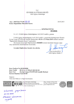 T.C. - Siverek İl&ccedil;e Milli Eğitim M&uuml;d&uuml;rl&uuml;ğ&uuml;