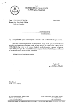T.c sEimiKEMER KAYMAKAMLIĞI Il&ccedil;e Mini Eğitim M&uuml;d&uuml;rl&uuml;ğ&uuml;