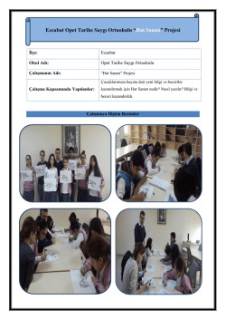 Hat Sanatı Projesi - &Ccedil;anakkale İl Milli Eğitim M&uuml;d&uuml;rl&uuml;ğ&uuml;