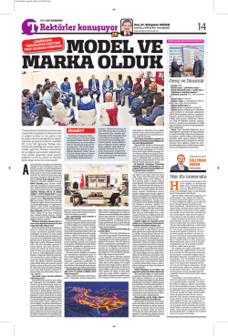 Rektörümüz Prof. Dr. İhsan GÜNAYDIN`ın Türkiye Gazetesine