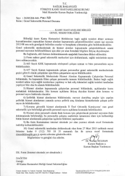 Genel Sekreterlik Personel Durumu