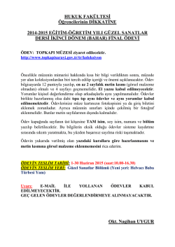 2014-2015 &ouml;ğretim yılı g&uuml;zel sanatlar dersi bahar d&ouml;nemi final &ouml;devi