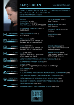CV - Barış İlkhan PORTFOLYO