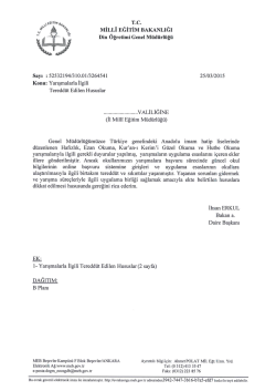 T.c. MİLLİ EĞİTİM BAKANLIĞI - Manisa Milli Eğitim M&uuml;d&uuml;rl&uuml;ğ&uuml;