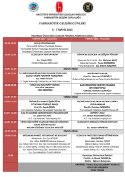 FARMAS&Ouml;TİK GELİŞİM G&Uuml;NLERİ 6