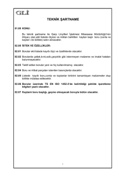 kaytan başlı boru teknik şartnamesi