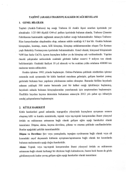 TAŞ&Ouml;N&Uuml; (ARAKLı-TRABzoN) KALKER oCAĞı HEYELANI