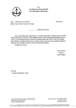 T.c. sALİHLİ KAYMAKAMLIĞI - Salihli İl&ccedil;e Milli Eğitim M&uuml;d&uuml;rl&uuml;ğ&uuml;