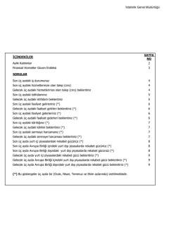 CACHEID=4e609639-9c9e-444a-a3a5-9ab709d1bfee;İstatistik Genel M&uuml;d&uuml;rl&uuml;ğ&uuml; İ&Ccedil;İNDEKİLER SAYFA NO Aylık