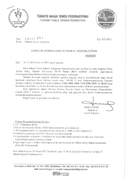 Mersin - T&uuml;rkiye Masa Tenisi Federasyonu