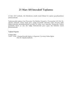 25 Mart AH Interaktif Toplantısı