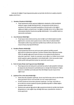 Farkında Ol, Değiştir Projesi kapsamında şubat ayı i&ccedil;erisinde