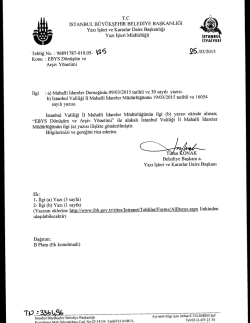 tebliğ no-135 - İstanbul Büyükşehir Belediyesi