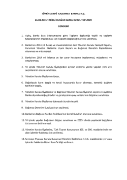 Genel Kurul G&uuml;ndem 2014
