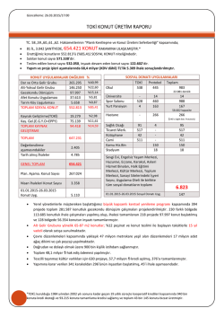 6.823 TOKİ KONUT ÜRETİM RAPORU