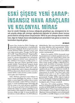 ESKİ ŞİŞEDE YENİ ŞARAP: İNSANSIZ HAVA