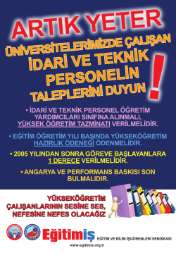 TALEPLERİNİ DUYUN!