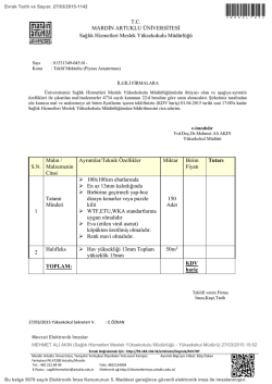 Teklif Mektubu (Piyasa Araştırması)