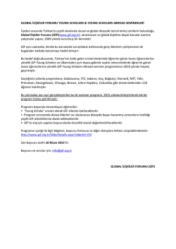 Global İlişkiler Forumu Young Scholars & Young Scholars Abroad