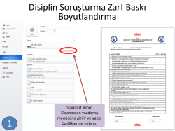 Disiplin Soruşturma Zarf Baskı ve Boyutlandırma