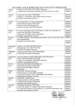 Kick Boks - İstanbul Gen&ccedil;lik Hizmetleri ve Spor İl M&uuml;d&uuml;rl&uuml;ğ&uuml;