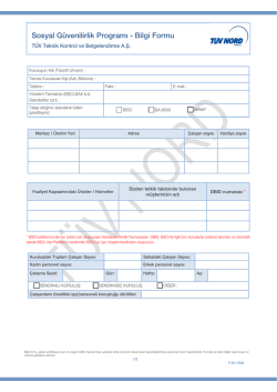 Sosyal G&uuml;venilirlik Başvuru Formu