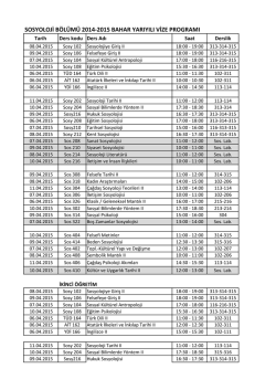 2013-2014 G&uuml;z Yarıyılı vize sınav tarihleri a&ccedil;ıklandı