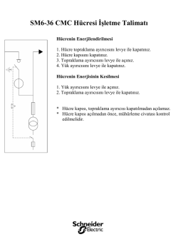 SM6-36 CMC Hücresi İşletme Talimatı Hücrenin