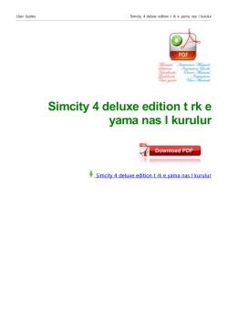 Simcity 4 deluxe edition t rk e yama nas l kurulur