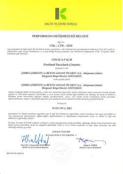 PORTLAND PUZOLANLI &Ccedil;İMENTO CEM II/A